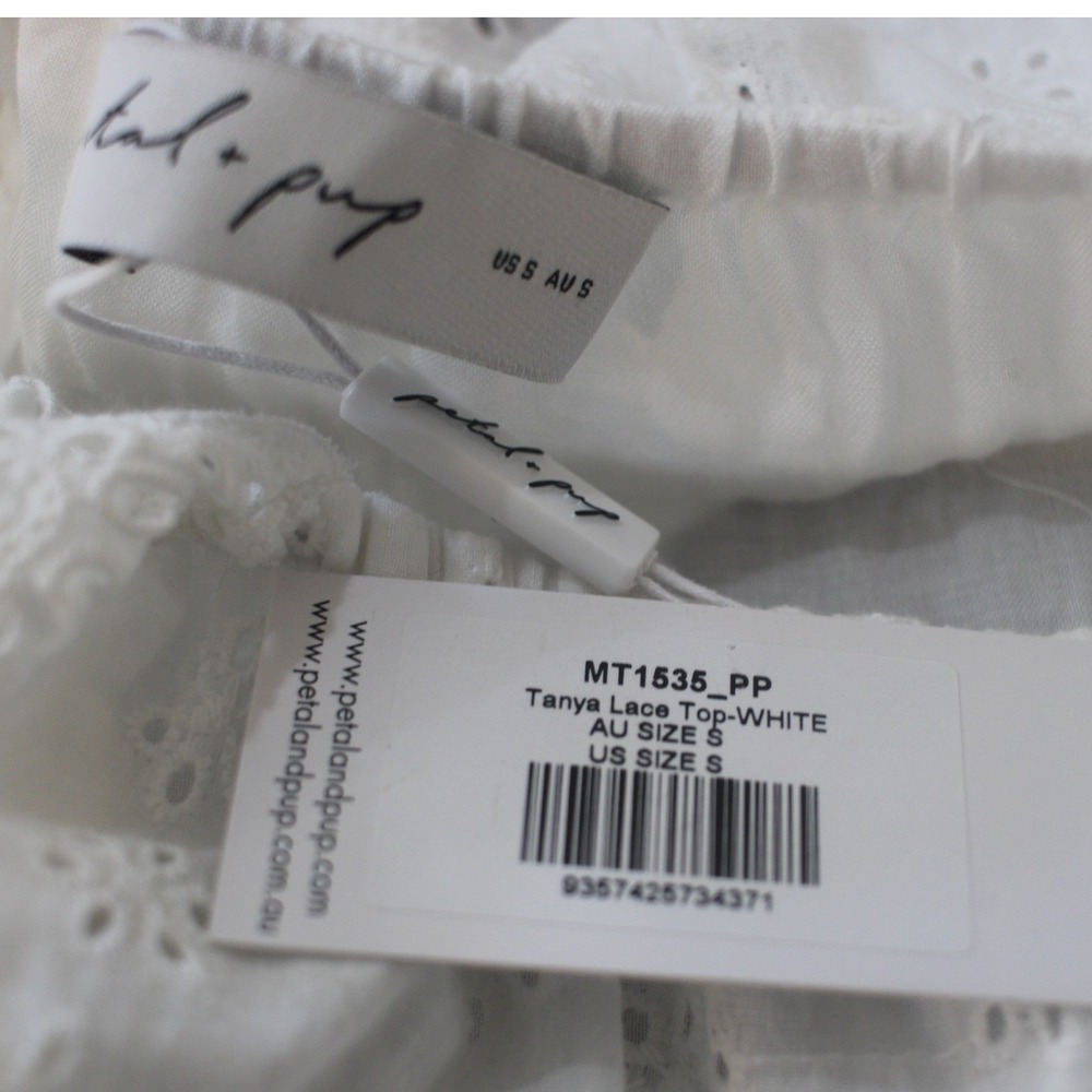Petal and Pup White Eyelet Tiered Ruffle Lace Tank Top NWT Size S - Picture 6 of 9